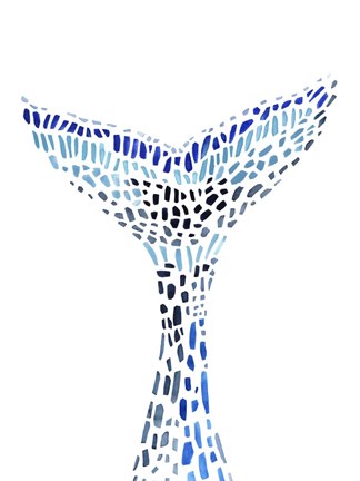 Framed Mosaic Tail I Print