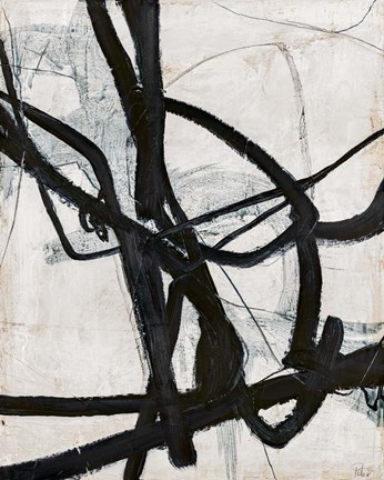 Framed Graphical Lines 6 Print