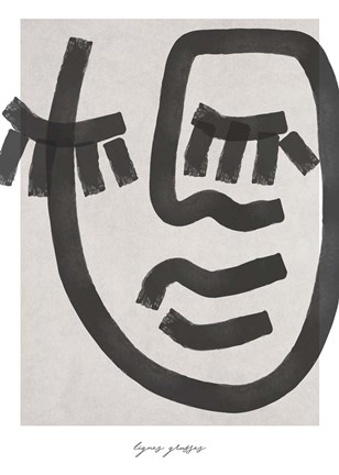 Framed Lignes Grasses 1 Print