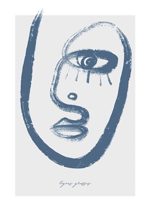 Framed Lignes Grasses 2 Print