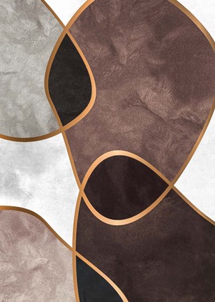 Framed Velvet Shapes 3 Print