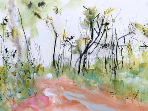 Framed Fire Trail Through Loftus Ridge Print