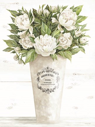 Framed Les Fleurs Pivoines Print