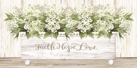 Framed Faith Hope Love Wood Box Print