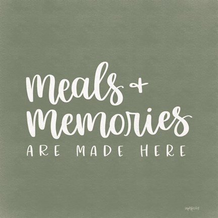 Framed Meals &amp; Memories Print