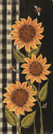 Framed Farmhouse Sunflowers II Print