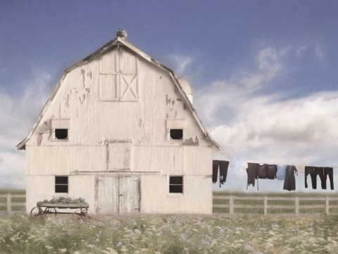 Framed Amish Laundry Print