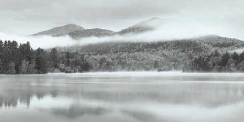 Framed Foggy Mirror Lake Print