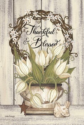 Framed Thankful &amp; Blessed Print