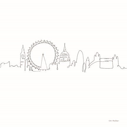 Framed One Line London Print