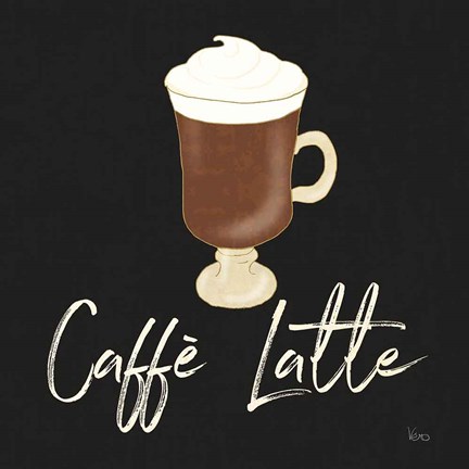 Framed Fresh Coffee Caffe Latte Print