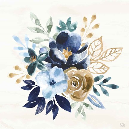 Framed Indigo Splash X Print