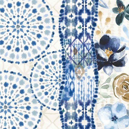 Framed Indigo Splash VIII Print