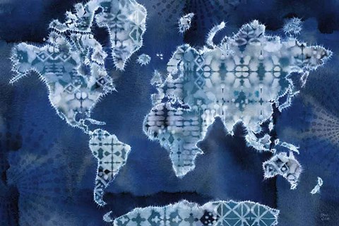 Framed Indigo Splash I Print