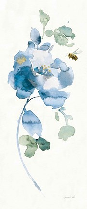 Framed Blues of Summer III Gilded Panel Print