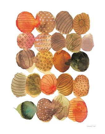 Framed Fall Circle Stories III Print