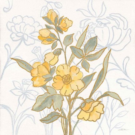 Framed Flower Sophistication I Print