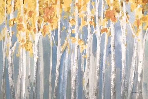Framed Golden Birches Spice Print