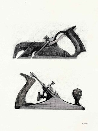 Framed Planes with Color Crop Print