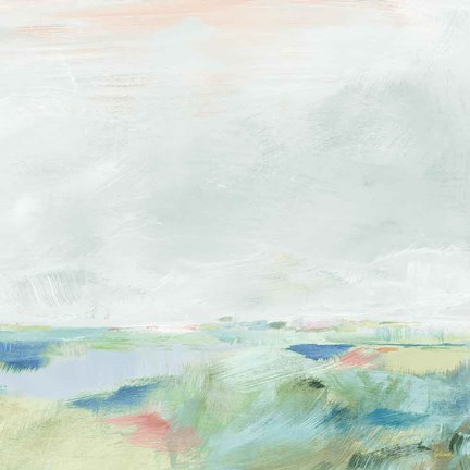 Framed Blue Horizon Sq II Print