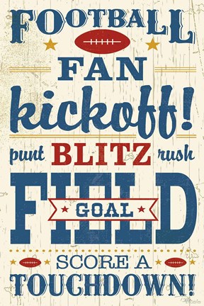 Framed Sports Lovers I Red v2 Print