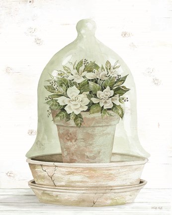 Framed Floral Cloche I Print