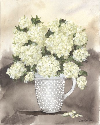 Framed Hobnail Hydrangeas Print