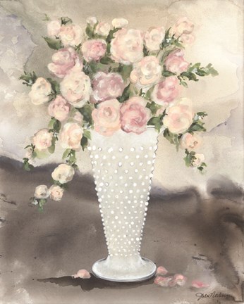 Framed Hobnail Roses Print