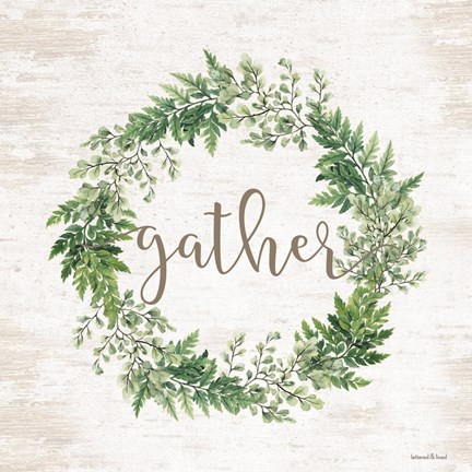 Framed Gather Wreath Print