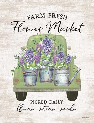 Framed Flower Market - Hyacinths Print