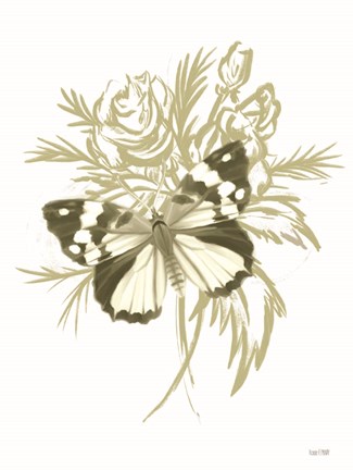 Framed Sage Butterfly Print