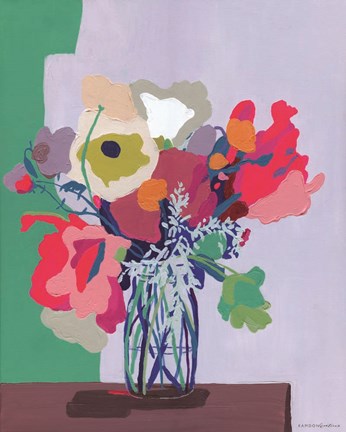 Framed Hot Pink Cut Out Print