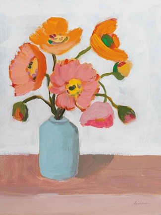 Framed Sorbet Poppies II Print