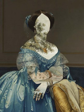 Framed Royal Collage I Print