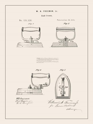 Framed Laundry Patent I Print