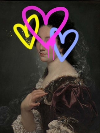 Framed Concealed Portrait II Print