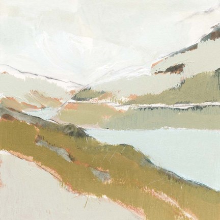 Framed Fading Valley I Print