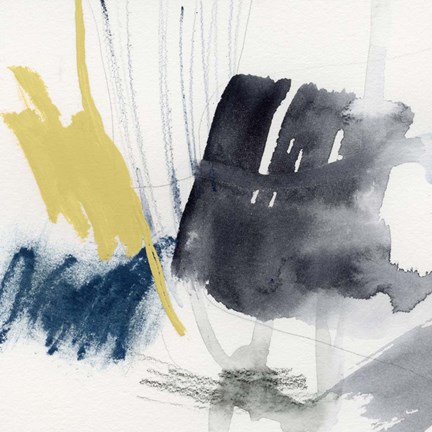 Framed Lemon and Indigo II Print