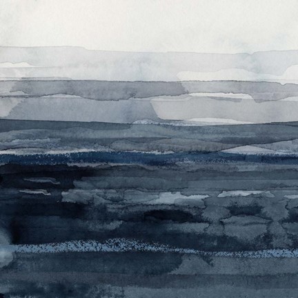 Framed Rising Blue I Print