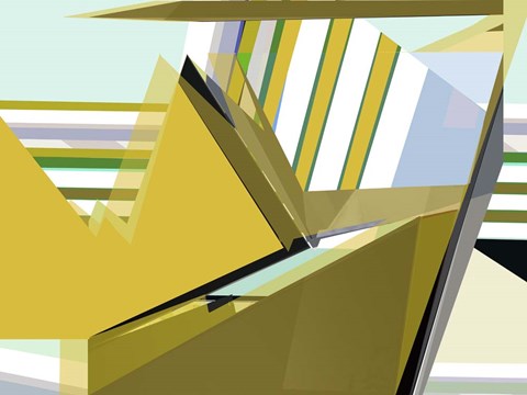 Framed Yellow Mountains I Print