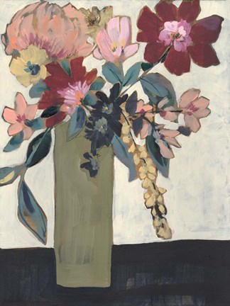 Framed Jeweled Arrangement II Print