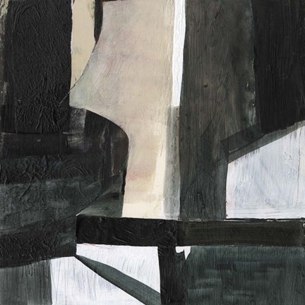 Framed Deconstructed Ebony I Print