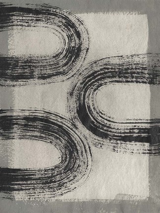 Framed Grey Linear Path III Print