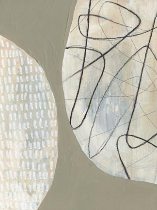 Framed Orb Patterns I Print