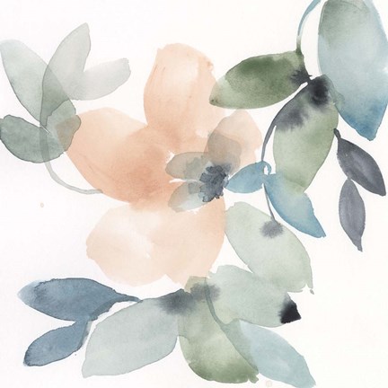 Framed Water and Petals IV Print