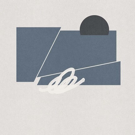 Framed Blue Felt III Print