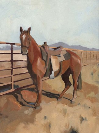 Framed Range Horse II Print