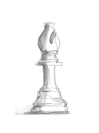 Framed Chess Piece Study IV Print