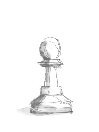 Framed Chess Piece Study VI Print