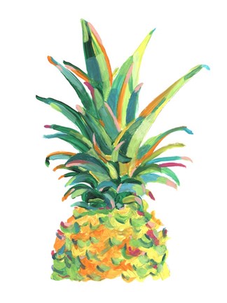 Framed Bright Pop Pineapple II Print